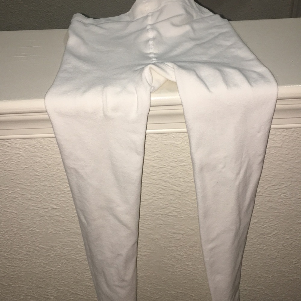 White fleece lined tights
